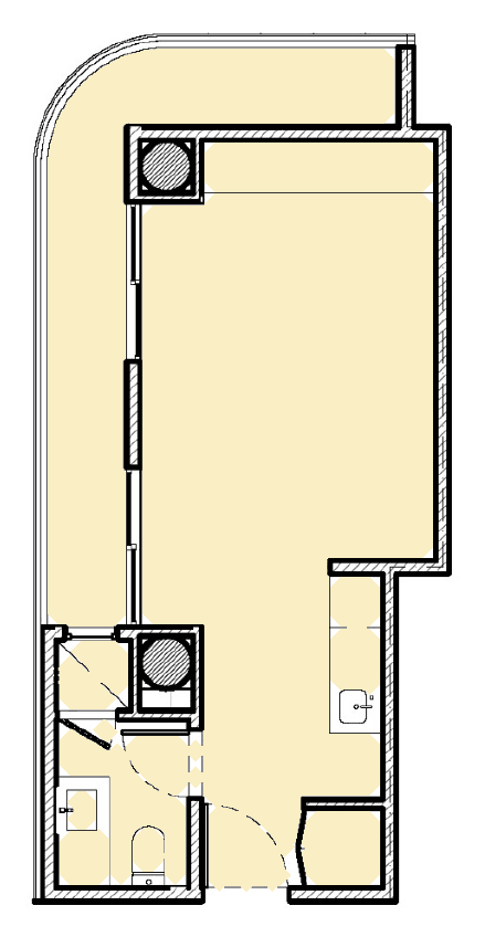 Studio 41.6 m²